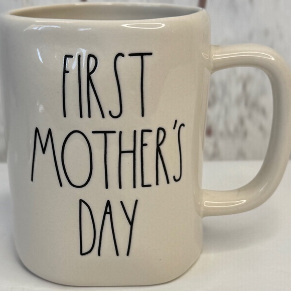Rae Dunn Artisan Collection Ceramic Ivory Etched "First Mother's Day" Mug Cup - Picture 1 of 8